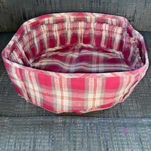 Longaberger Liner for 11” Round Keeping Basket with Plaid Fabric